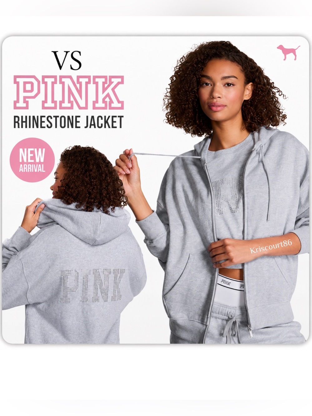 VSPINK Rhinestone Bling Fashion Show Halftime Jacket NEW